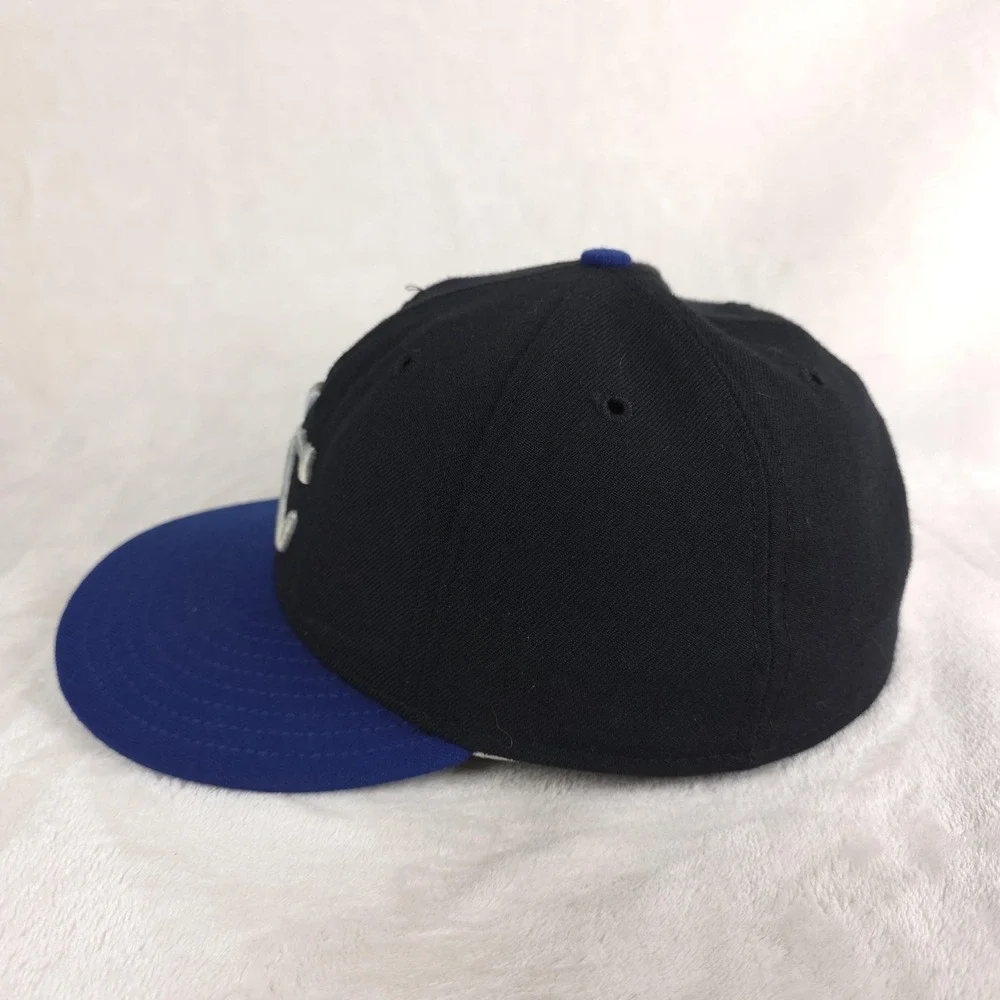 VINTAGE Kansas City Royals Hat Authentic Cap Wool Mens 7 5/8 Black‎ Blue MLB USA